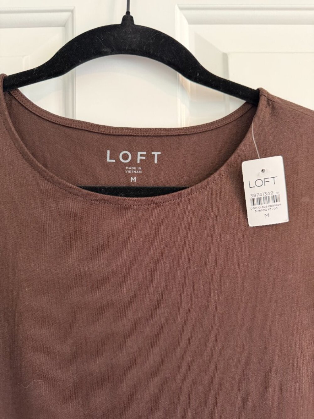 LOFT Brown Dolman Sleeve Tee Size Medium NWT - Picture 2 of 3